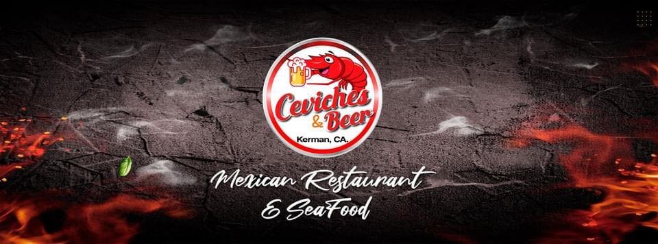 Printed menu with seafood and Mexican dishes.